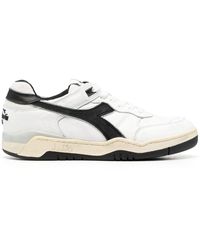 Diadora - Panelled Low-top Leather Sneakers - Lyst