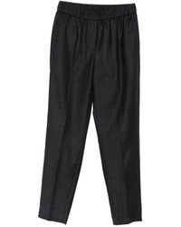 Peserico - Check-Pattern Elasticated-Waistband Trousers - Lyst