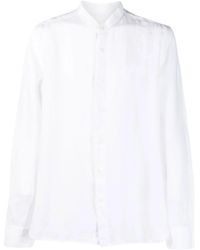 120% Lino - バンドカラー リネンシャツ - Lyst