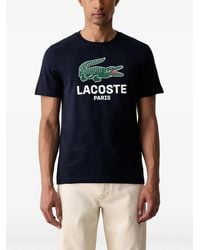 Lacoste - Logo-Print Short-Sleeve Cotton T-Shirt - Lyst