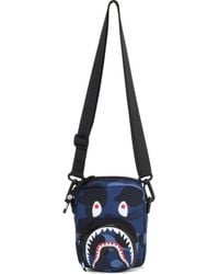 A Bathing Ape - Shark-Head Camo Messenger Bag - Lyst