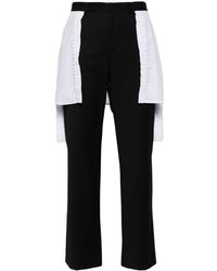 Undercover - Layered Wool-blend Trousers - Lyst