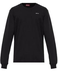 DIESEL - Logo-Plaque Long-Sleeve T-Shirt - Lyst
