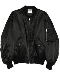Saint Laurent - Bomberjacke Mit Knopfverschluss - Lyst
