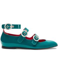 SCAROSSO - Linda Ii Leather Ballerina Shoes - Lyst