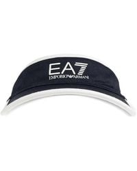 EA7 - Logo-Print Touch-Strap Visor - Lyst