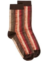 Momoní - Nanami Striped Lurex Socks - Lyst