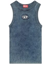 DIESEL - M-anchor-a-sl Ribbed Cotton Tank Top - Lyst