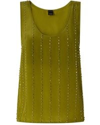 Pinko - Embellished Scoop-Neck Top - Lyst