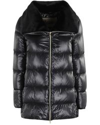 Herno - Plumífero Con Ribete De Pelo Artificial - Lyst