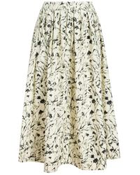 Proenza Schouler - Gonna Midi Con Stampa A Fiori - Lyst