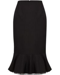 Nina Ricci - Peplum Wool Skirt - Lyst