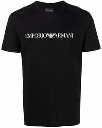 Emporio Armani - T-Shirt blu M - Lyst