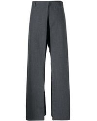 Fendi - Layered Virgin Wool Trousers - Lyst