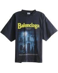 Balenciaga - Printed Cotton T-Shirt - Lyst