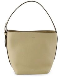 TOTEME - Small Belted Grained-Leather Tote Cashew - Lyst
