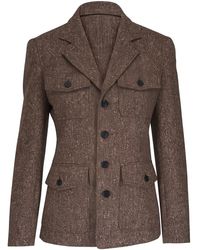 Nili Lotan - Fleur Button-Up Flap-Pocket Jacket - Lyst