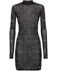 Philipp Plein - Crystal-Embellished Mini Dress - Lyst
