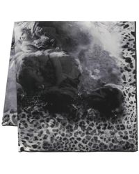 Roberto Cavalli - Wild Leda-print Silk Scarf - Lyst