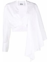 Erika Cavallini Semi Couture - Ruched Cropped Top - Lyst