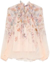 Zimmermann - Valiant Printed Blouse - Lyst
