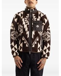 Moncler - Geometric-Pattern Fleece Jacket - Lyst