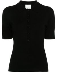 Allude - Fine-ribbed Polo Top - Lyst