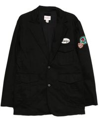 KAMIYA - Chaqueta Con Botones Y Detalle De Parche - Lyst