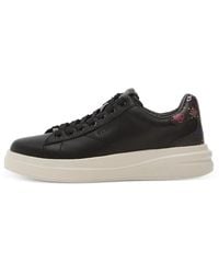 Guess - Elbina Logo-Print Leather Sneakers - Lyst