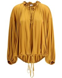 Saint Laurent - Jersey Blouse - Lyst