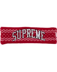 Supreme X New Era Stirnband mit Logo - Rot