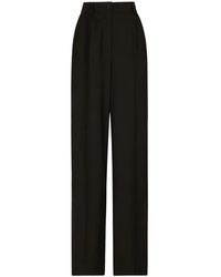 Dolce & Gabbana - Pressed-Crease Palazzo Pants - Lyst