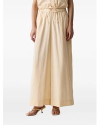 Benetton - Drawstring-Waist Wide-Leg Trousers - Lyst