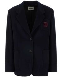 Miu Miu - Wool-Blend Blazer - Lyst