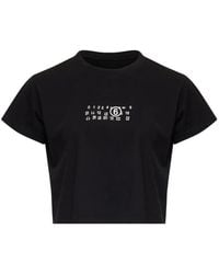 MM6 by Maison Margiela - Logo-Print T-Shirt - Lyst