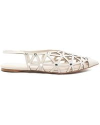 Carrano - Embellished Ballet Flats - Lyst