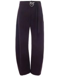 Pinko - Love Birds Buckled-Belt Trousers - Lyst