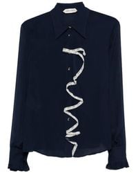 Alberta Ferretti - Overhemd Met Ruches - Lyst