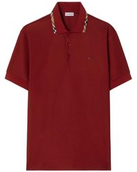 Burberry - Check-Trim Cotton Polo Shirt - Lyst