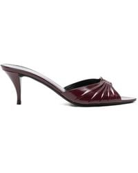 Saint Laurent - Babylone-Tone Pleated Sandals - Lyst