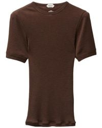 Versace - Embroidered Wool Ribbed Knit T-Shirt - Lyst