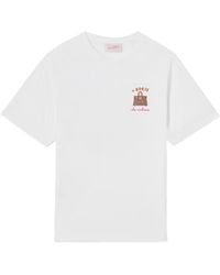 MC2 Saint Barth - Emilie T-Shirt With + Borse Che Occhiaie Embroidery And Rhinestones - Lyst
