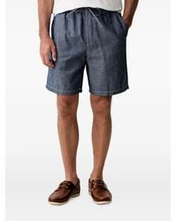 Benetton - Drawstring-Waist Contrast-Stitch Shorts - Lyst