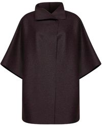 Harris Wharf London - Virgin-Wool Short-Sleeve Coat - Lyst