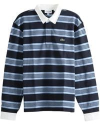 Lacoste - Striped Long-Sleeve Polo Shirt - Lyst
