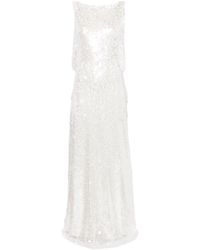 Emilia Wickstead - White Leoni Sequinned Gown - Lyst