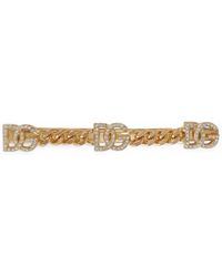 Dolce & Gabbana - Rhinestone Dg-logo Hair Clip - Lyst