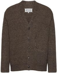 Maison Margiela - Ribbed Wool Cardigan - Lyst