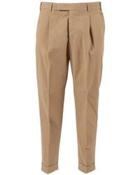 PT Torino - Pantalon À Revers Et Détails Plissés - Lyst