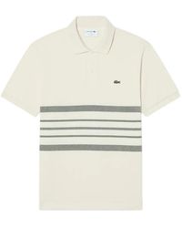 Lacoste - Striped Short-Sleeve Polo Shirt - Lyst